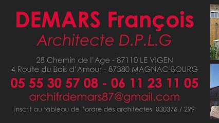 Demars François, Architecte à Magnac-Bourg
